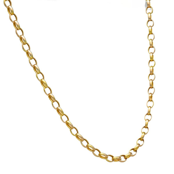 9ct Yellow Gold Hollow Belcher Chain - 31"