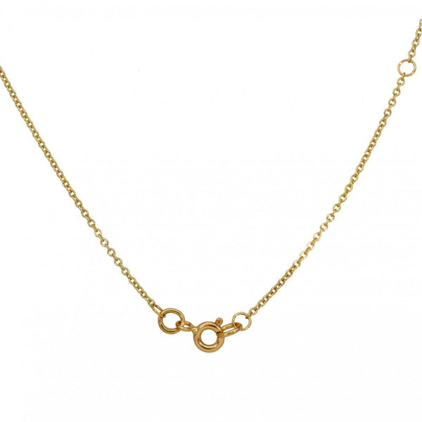 9ct Yellow Gold Small Plain Cross & Necklace - 16/18"