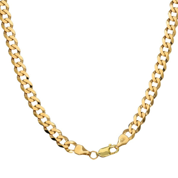 9ct Yellow Gold 18" Open D-Cut Curb Chain