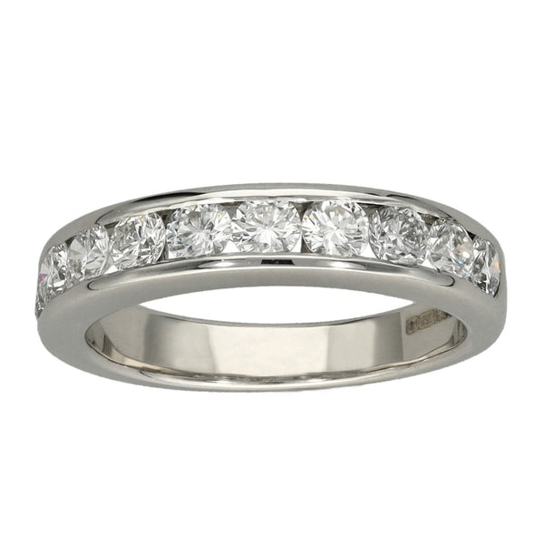 18ct White Gold Diamond Half Eternity Ring - 1.00ct