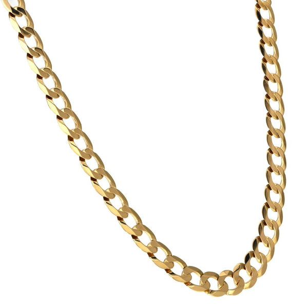 9ct Yellow Gold 21" D-Cut Curb Chain - 14.4g