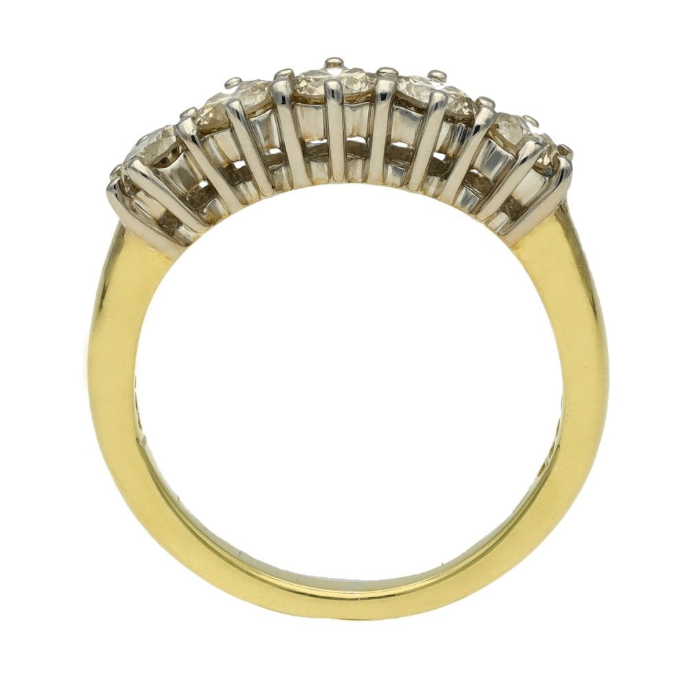 Ladies 18ct Yellow Gold Diamond Half Eternity Ring - 1.00ct