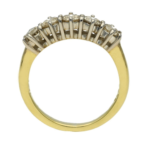Ladies 18ct Yellow Gold Diamond Half Eternity Ring - 1.00ct