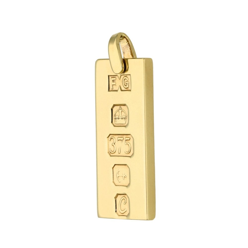 9ct Yellow Gold Ingot Pendant - 8.2g
