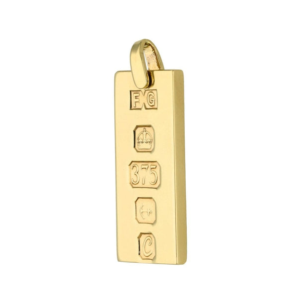 9ct Yellow Gold Ingot Pendant - 8.2g