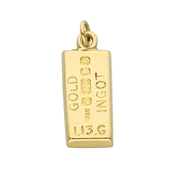 9ct Yellow Gold Ingot Pendant - 3.5g