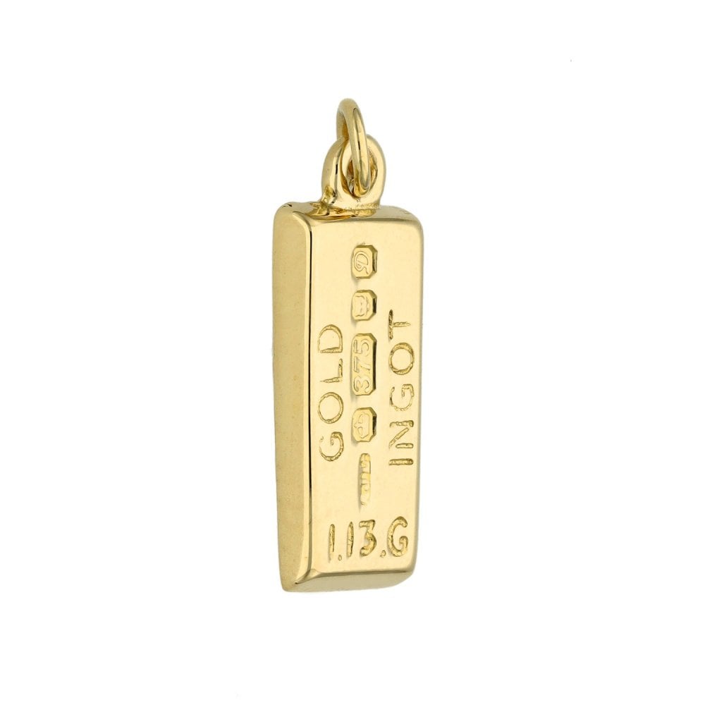 9ct Yellow Gold Ingot Pendant - 3.5g