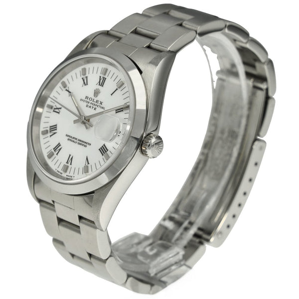 Date 15200 - Mens Watch - White Dial - 34mm - 1998