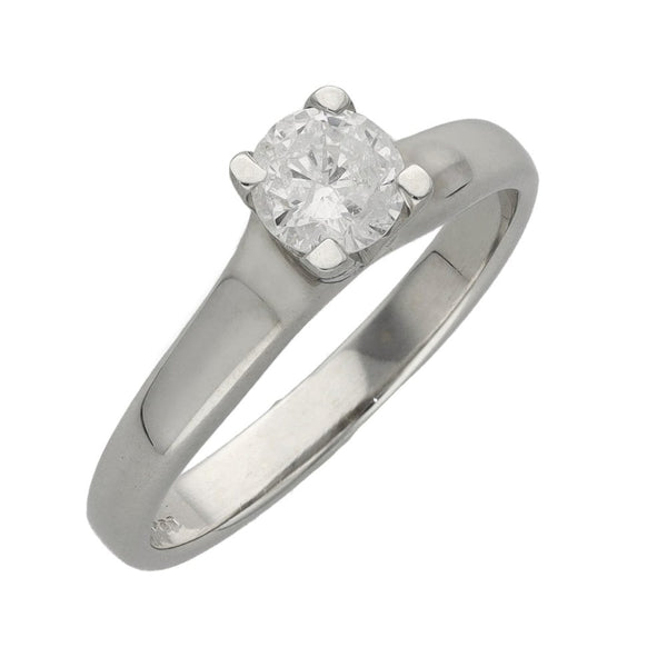Ladies 18ct White Gold Diamond Solitaire Engagement Ring