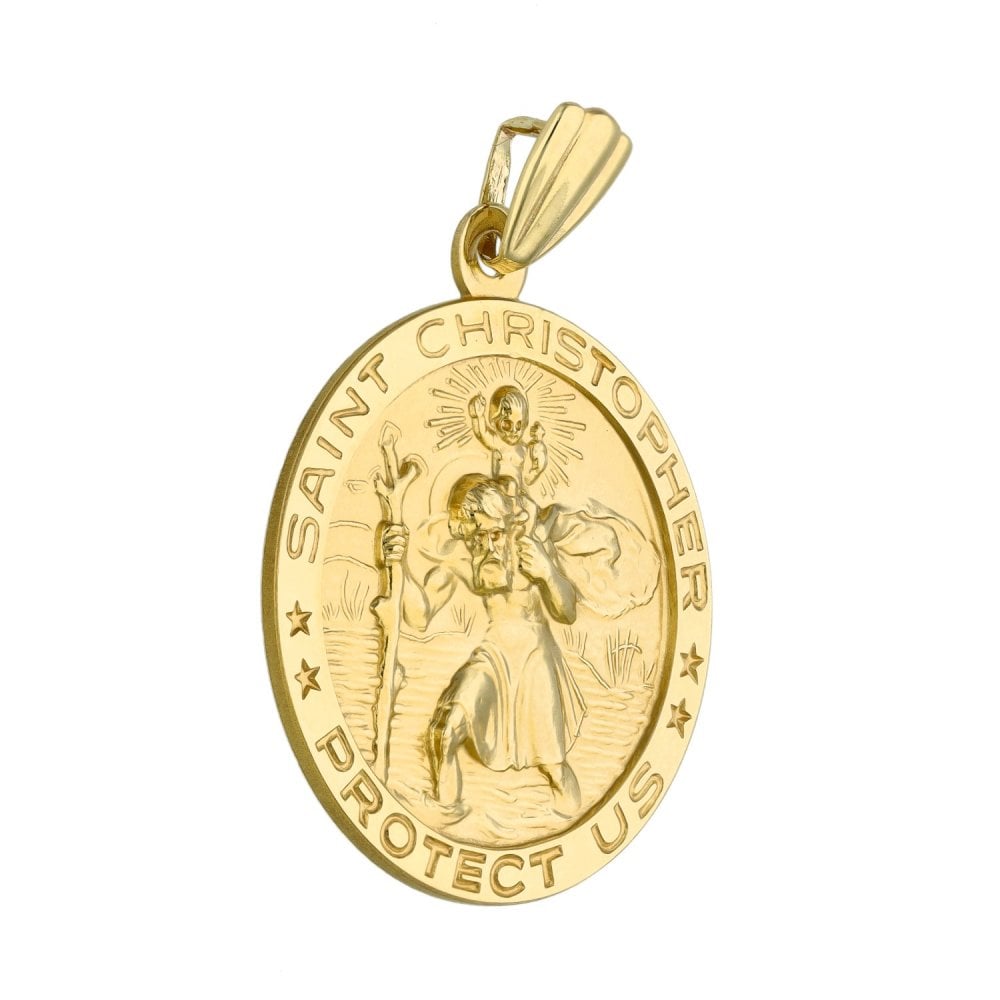 9ct Yellow Gold St. Christopher Pendant - 4.1g