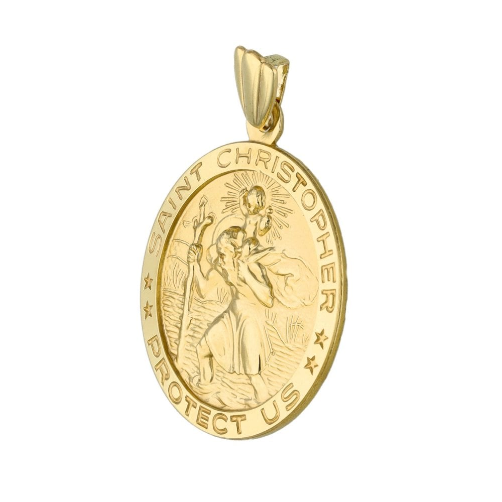 9ct Yellow Gold St. Christopher Pendant - 4.1g
