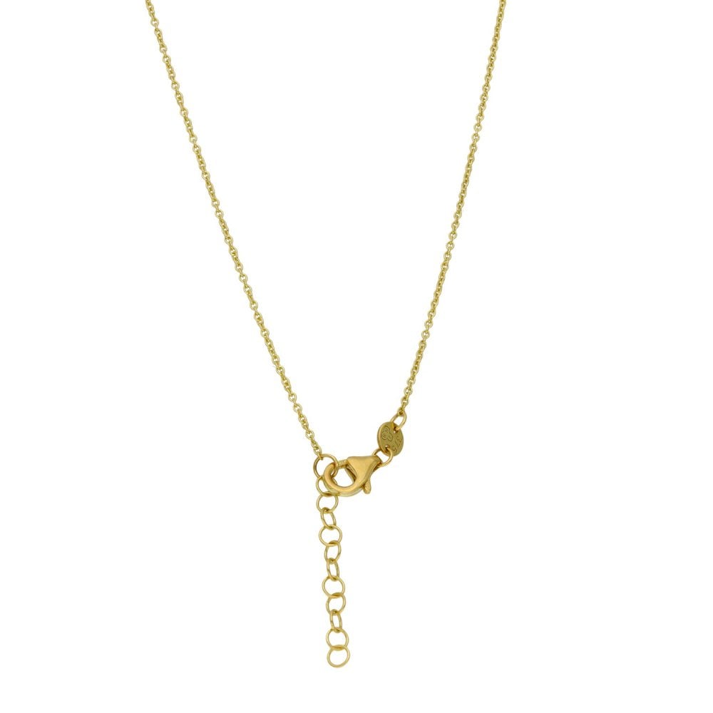 9ct Yellow Gold Hanging Disc Pendants & Necklace - 17 "