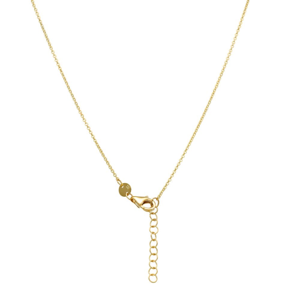 9ct Yellow Gold Hanging Disc Pendants & Necklace - 17 "