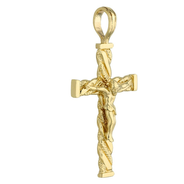 9ct Yellow Gold Crucifix Pendant - 6.3g