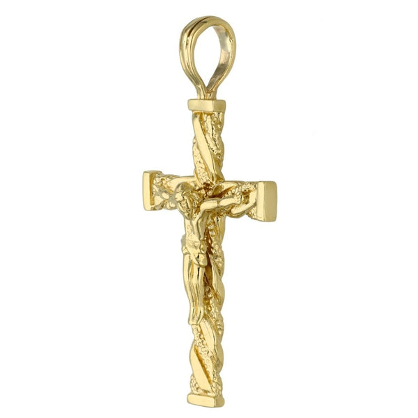 9ct Yellow Gold Crucifix Pendant - 6.3g