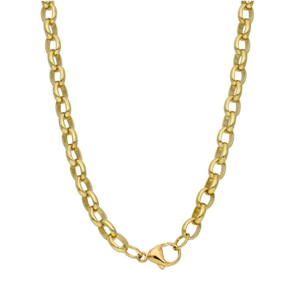 9ct Yellow Gold 25 inch Oval Belcher Chain - 38.5g