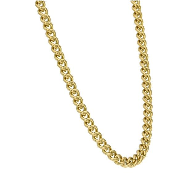 9ct Yellow Gold Round Curb Chain - 18" - 37.3g