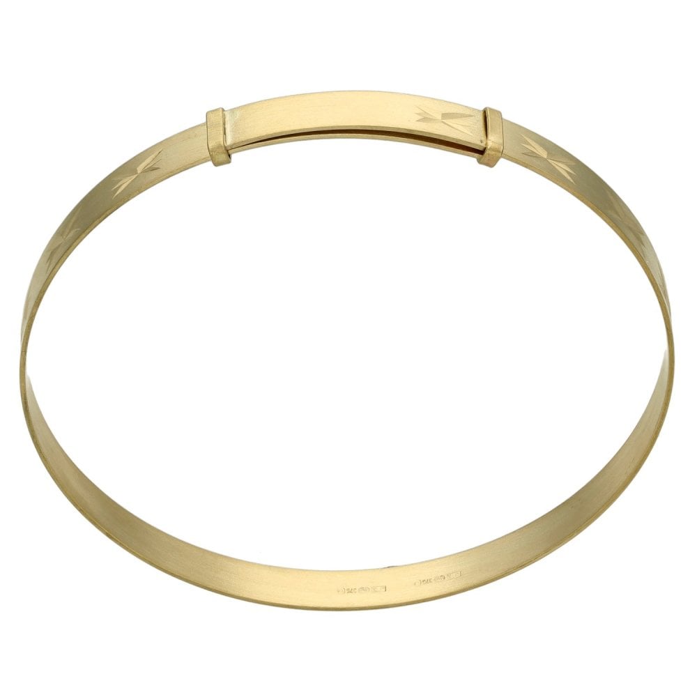 9ct Yellow Gold Brushed Maids Bangle - 3.0g