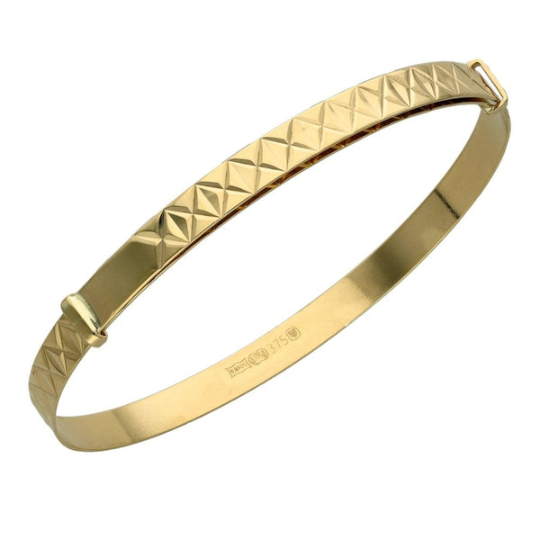 9ct Yellow Gold Maids Bangle - 3.2g