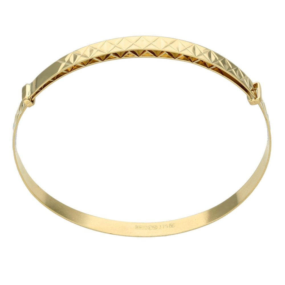 9ct Yellow Gold Maids Bangle - 3.2g
