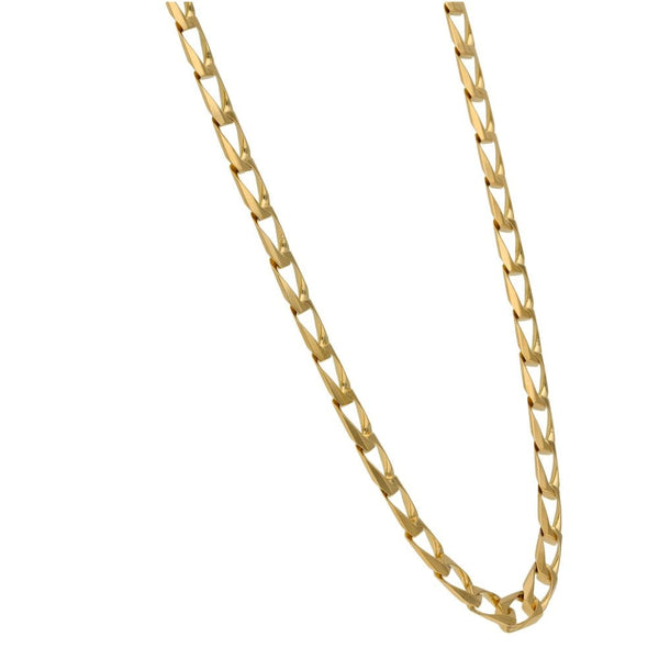 9ct Yellow Gold 20 inch Rectangular Link Curb Chain - 17.3g
