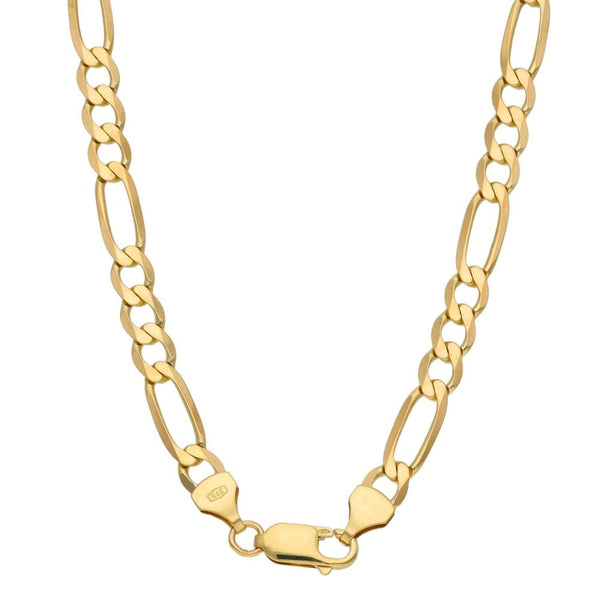 9ct Yellow Gold Figaro Chain - 18" - 14.9g