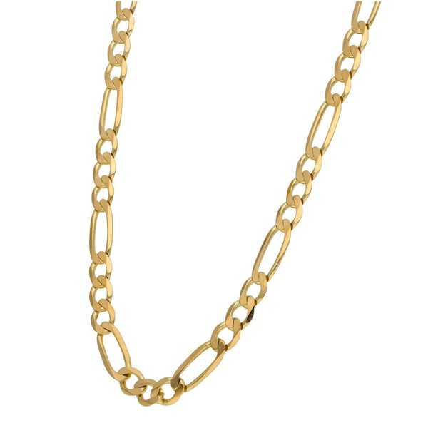 9ct Yellow Gold Figaro Chain - 18" - 14.9g