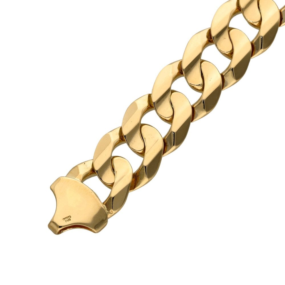 9ct Yellow Gold 9inch Curb Bracelet - 34.3g