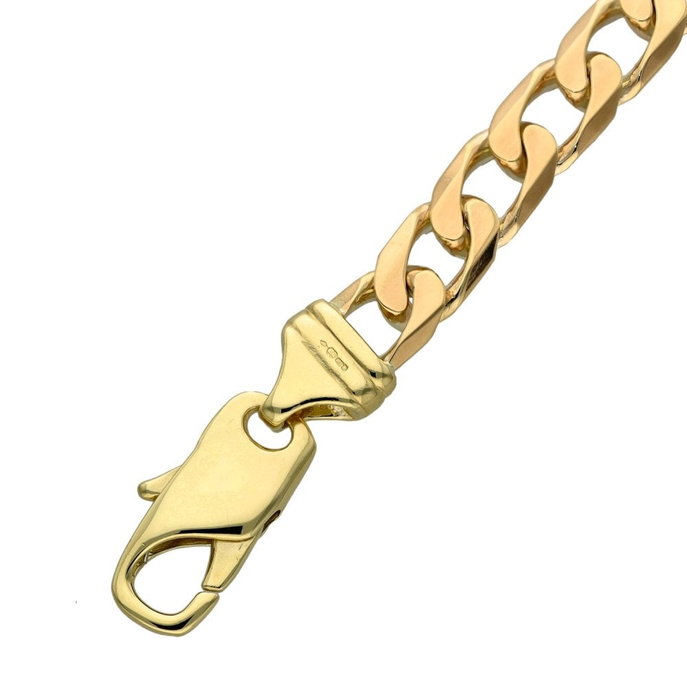9ct Yellow Gold 8inch Curb Bracelet - 21.1g