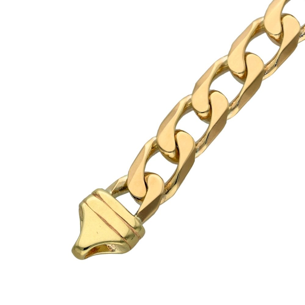 9ct Yellow Gold 8inch Curb Bracelet - 21.1g