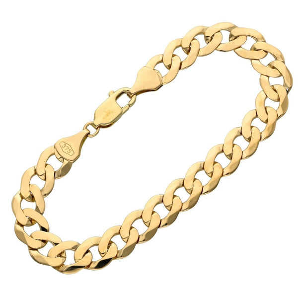 9ct Yellow Gold 8inch Curb Bracelet - 14.6g