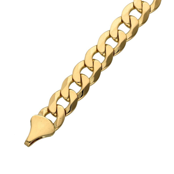 9ct Yellow Gold 9inch Curb Bracelet - 25.3g