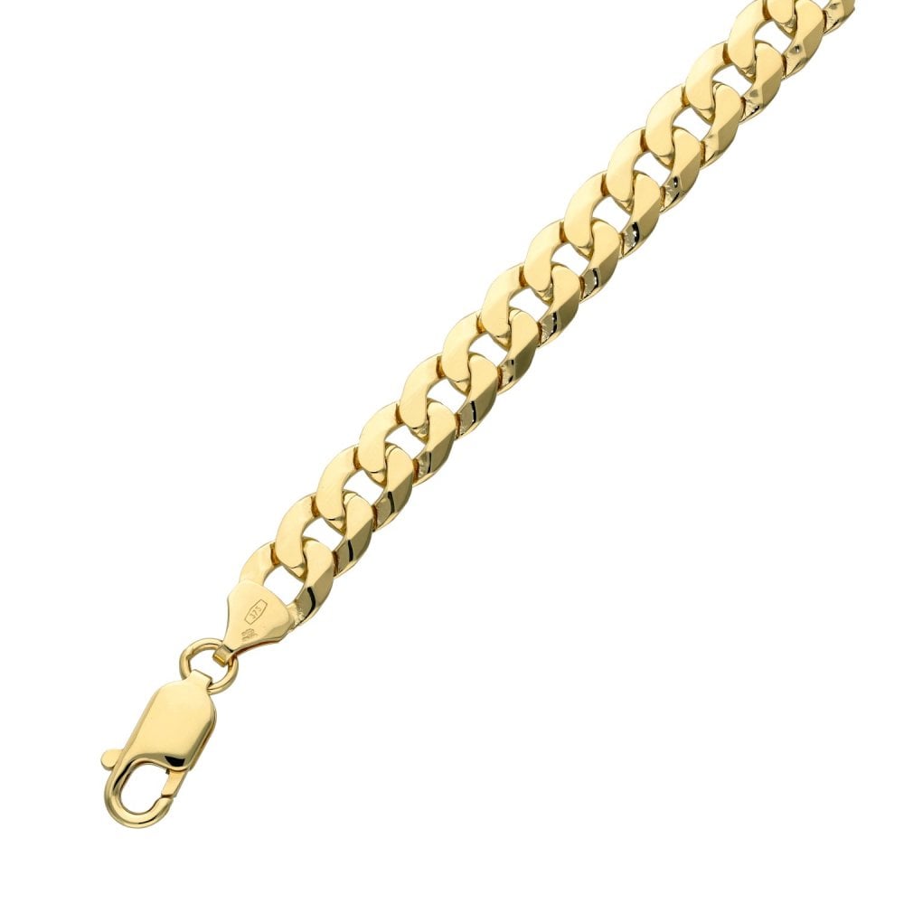 9ct Yellow Gold 8inch Curb Bracelet - 14.7g