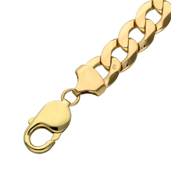 9ct Yellow Gold 9inch Curb Bracelet - 29.1g