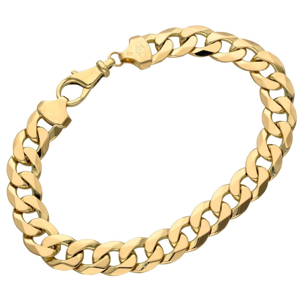 9ct Yellow Gold 9inch Curb Bracelet - 29.9g