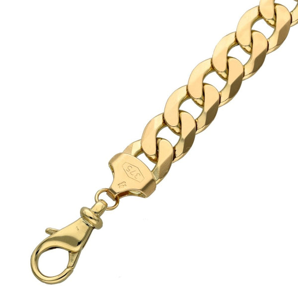 9ct Yellow Gold 9inch Curb Bracelet - 29.9g