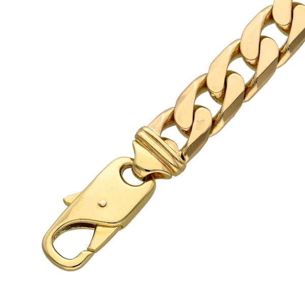 9ct Yellow Gold 8.5inch Curb Bracelet - 37.1g