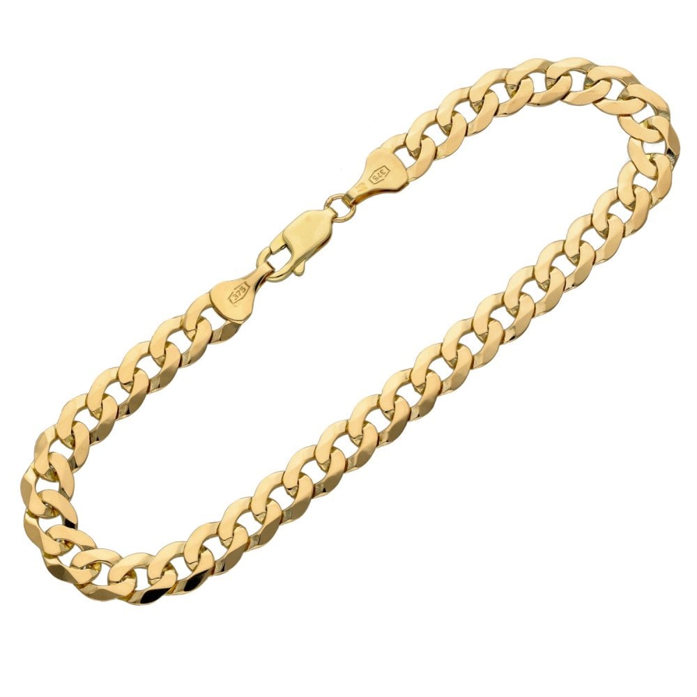 9ct Yellow Gold 8inch Curb Bracelet - 6.4g