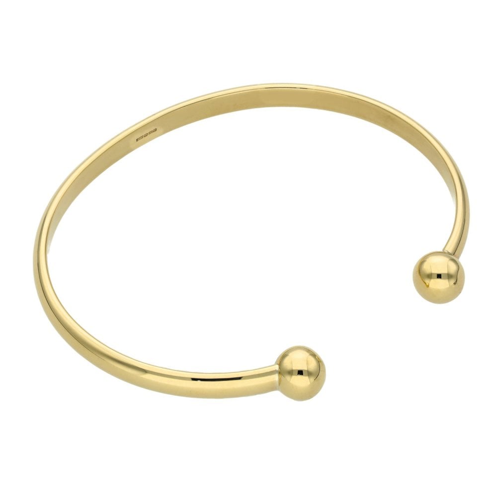 9ct Yellow Gold Torque Bangle - 15.9g