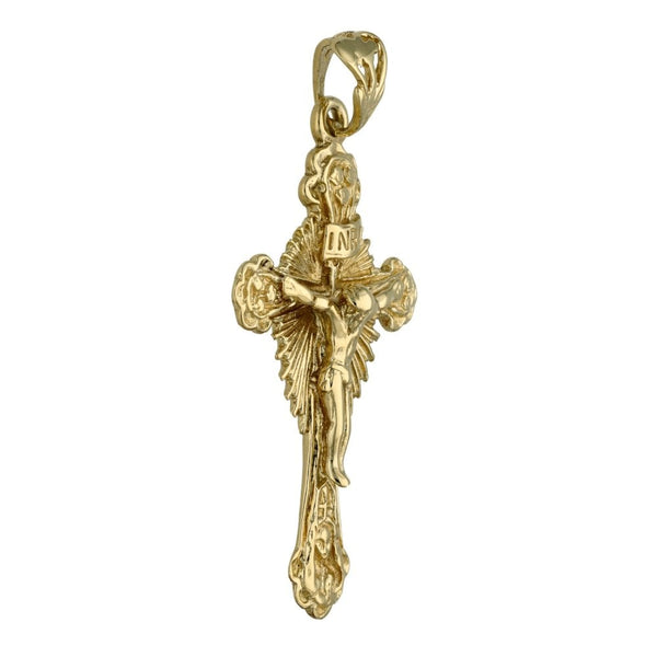 9ct Yellow Gold Crucifix Pendant - 5.1g