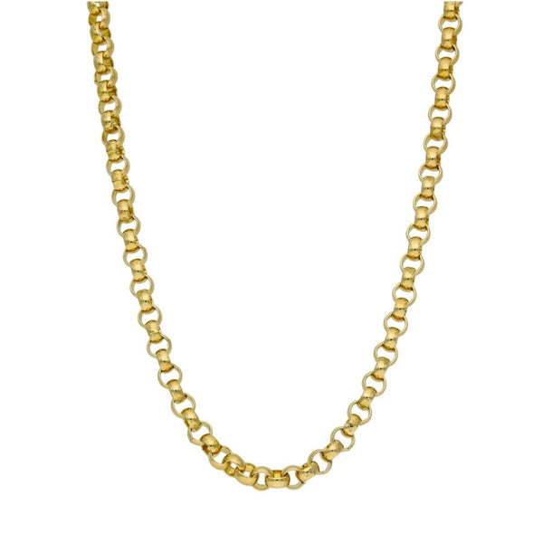 9ct Yellow Gold Round Belcher Chain - 18" - 20.0g