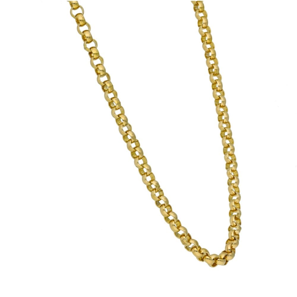 9ct Yellow Gold Round Belcher Chain - 18" - 20.0g