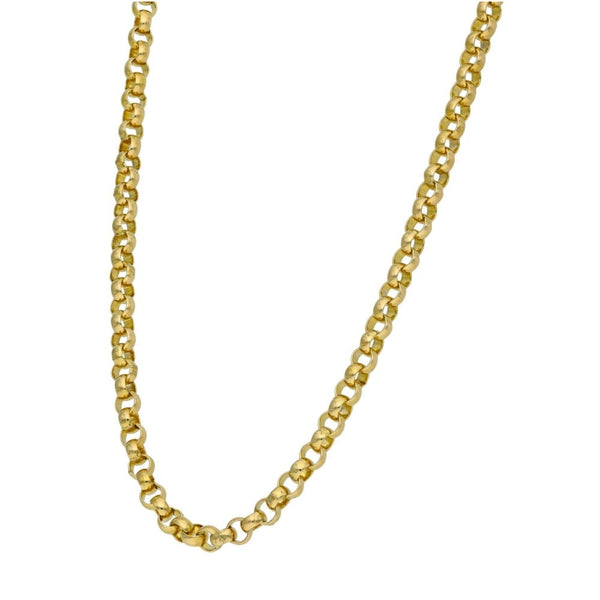 9ct Yellow Gold Round Belcher Chain - 18" - 20.0g