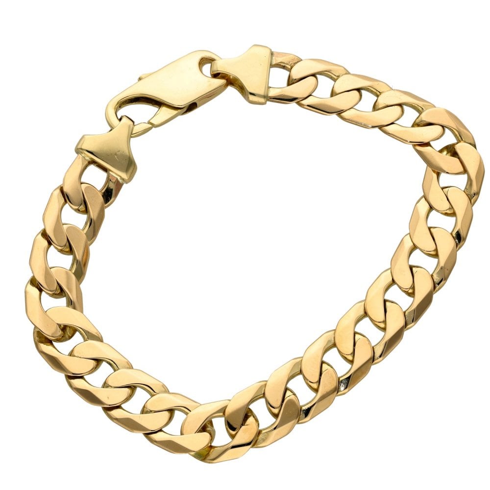 Ladies 9ct Yellow Gold 7.5" Curb Bracelet - 24.0g