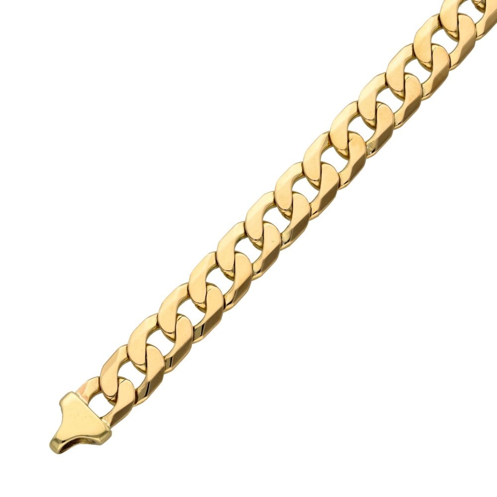 Ladies 9ct Yellow Gold 7.5" Curb Bracelet - 24.0g