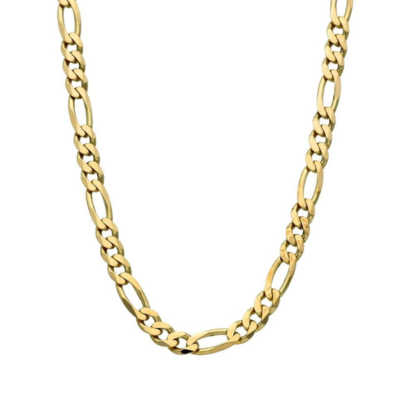 9ct Yellow Gold 22" Figaro Chain - 23.1g