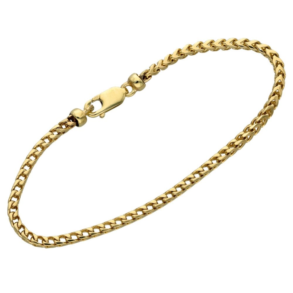 Ladies 9ct Yellow Gold 8" Spiga Bracelet - 9.6g