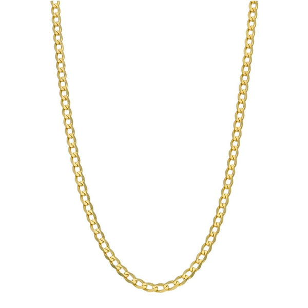 Ladies 9ct Yellow Gold 20" Flat Curb Chain - 6.1g