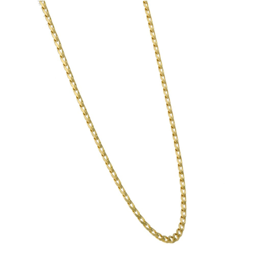 Ladies 9ct Yellow Gold 20" Flat Curb Chain - 6.1g