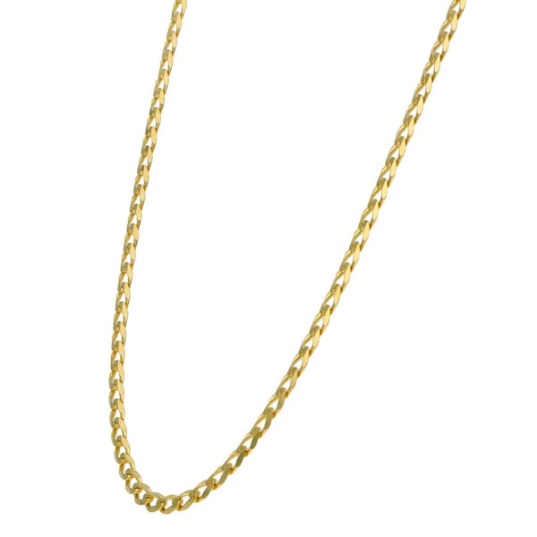 Ladies 9ct Yellow Gold 20" Flat Curb Chain - 6.1g